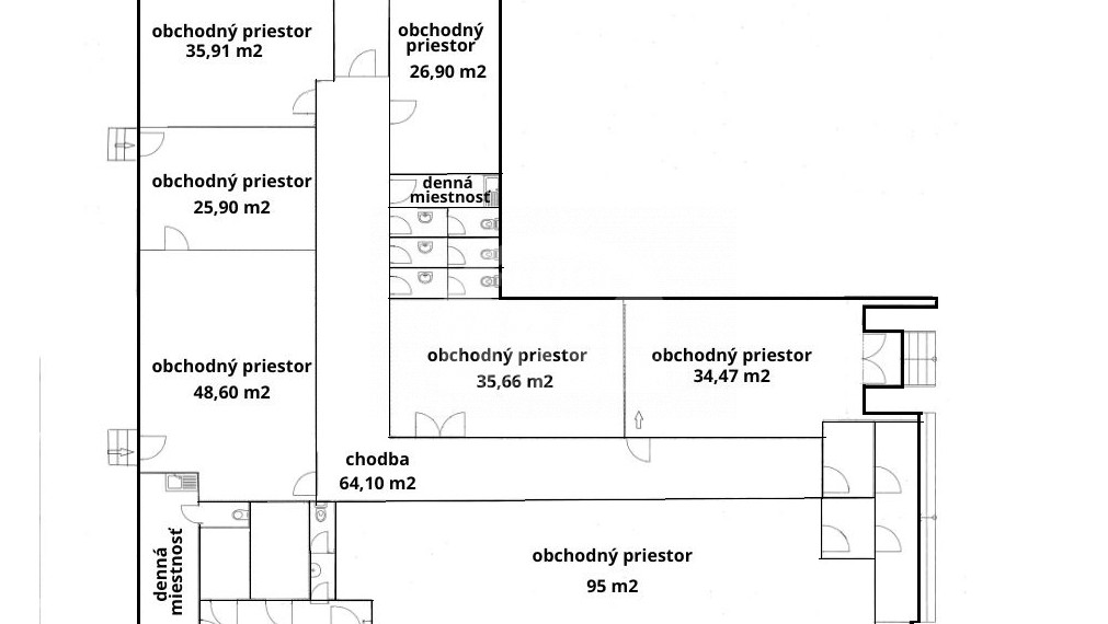 Lukratívna komerčná budova v centre mesta Michalovce