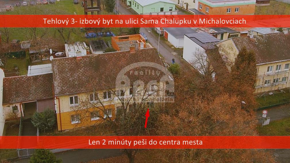 Tehlový 3- izbový byt s pozemkom na ulici S. Chalupku v Mi
