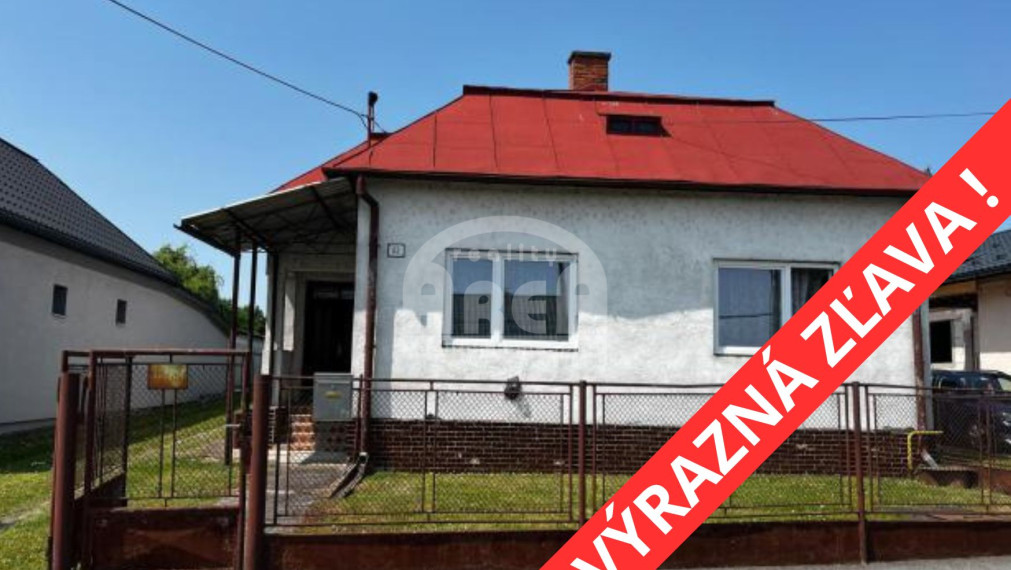 VÝRAZNÁ ZĽAVA!  Rodinný dom v obci Hažín