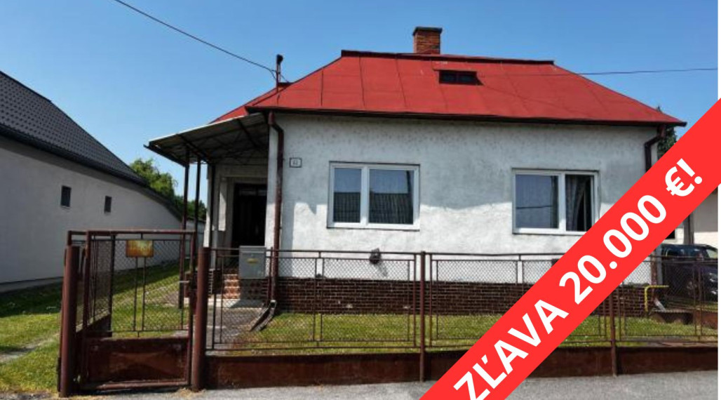 ZĽAVA 20.000€!  Rodinný dom v obci Hažín