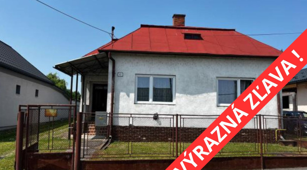 VÝRAZNÁ ZĽAVA!  Rodinný dom v obci Hažín