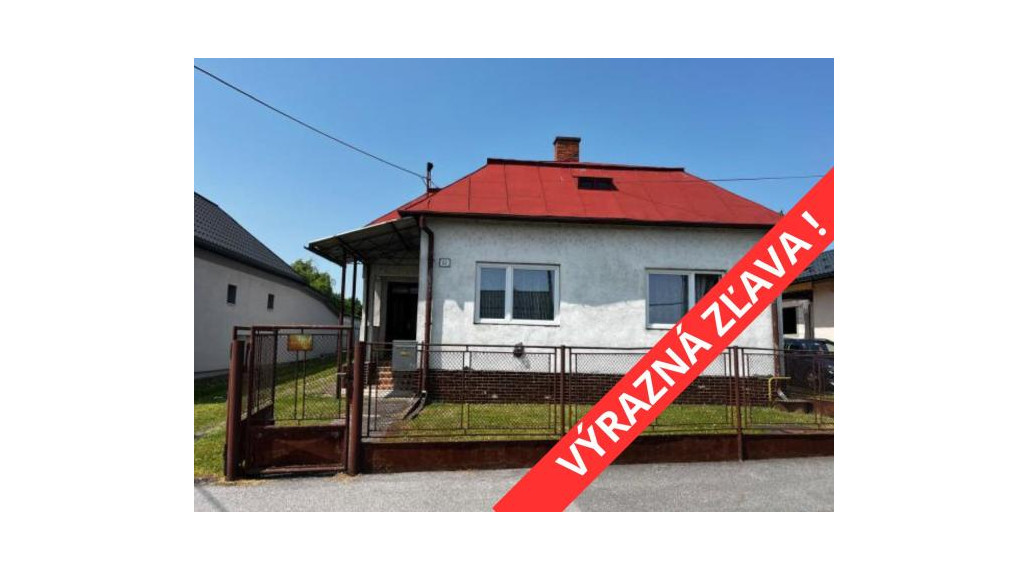 VÝRAZNÁ ZĽAVA!  Rodinný dom v obci Hažín