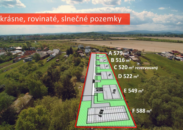 REZERVOVANÉ! Exkluzívne stavebné pozemky v Michalovciach