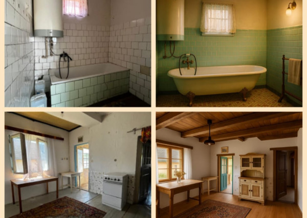 Vidiecky rodinný domček v obci Husák