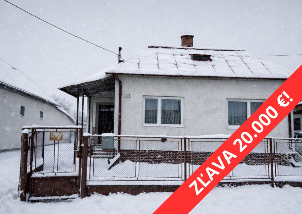 ZĽAVA 20.000€!  Rodinný dom v obci Hažín