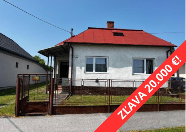 ZĽAVA 20.000€!  Rodinný dom v obci Hažín
