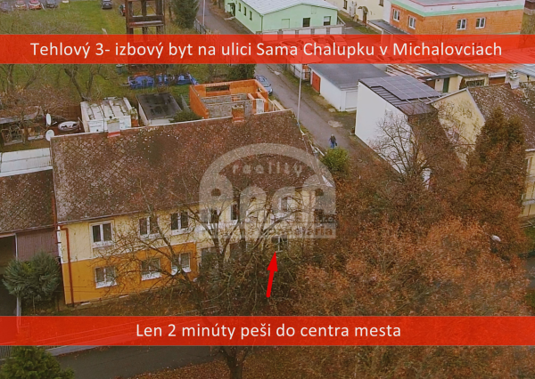 Tehlový 3- izbový byt s pozemkom na ulici S. Chalupku v Mi