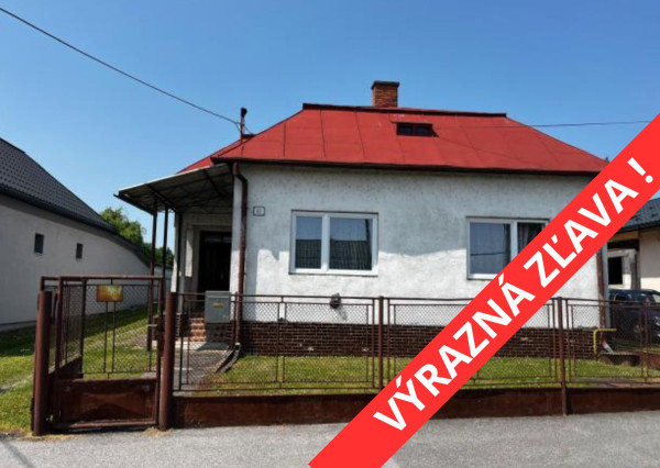VÝRAZNÁ ZĽAVA!  Rodinný dom v obci Hažín